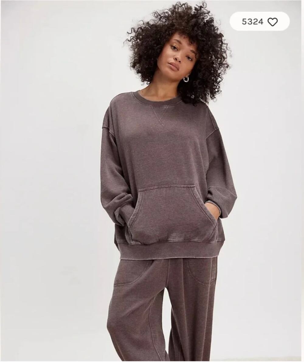 Free People Slow It Down Pullover Sweatshirt Small NWT